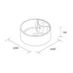 Conjunto mueble de baño con lavabo sobre encimera Born Salgar croquis 6