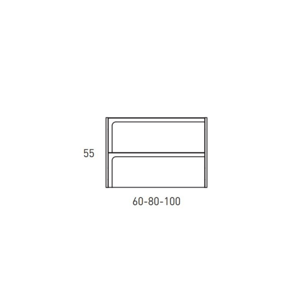 Mueble de baño con encimera de madera Índico Visobath croquis 12