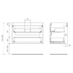 Conjunto mueble de baño Born Salgar croquis 9