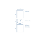 Conjunto completo mueble de baño fondo reducido 34 cm Mika Amizuva croquis 6