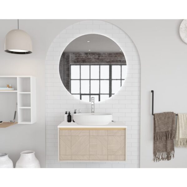 Mueble de baño con encimera de madera hidrófuga Duc Torvisco principal 0