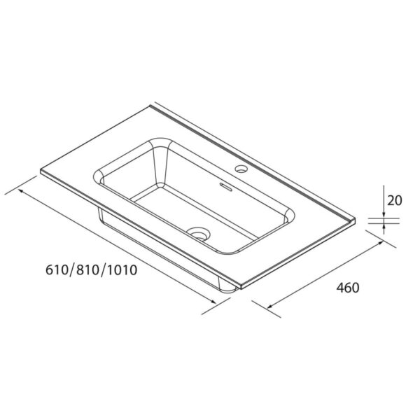 Conjunto mueble de baño Morai Salgar croquis 11