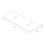 Conjunto mueble de baño con lavabo sobre encimera Born Salgar croquis 7