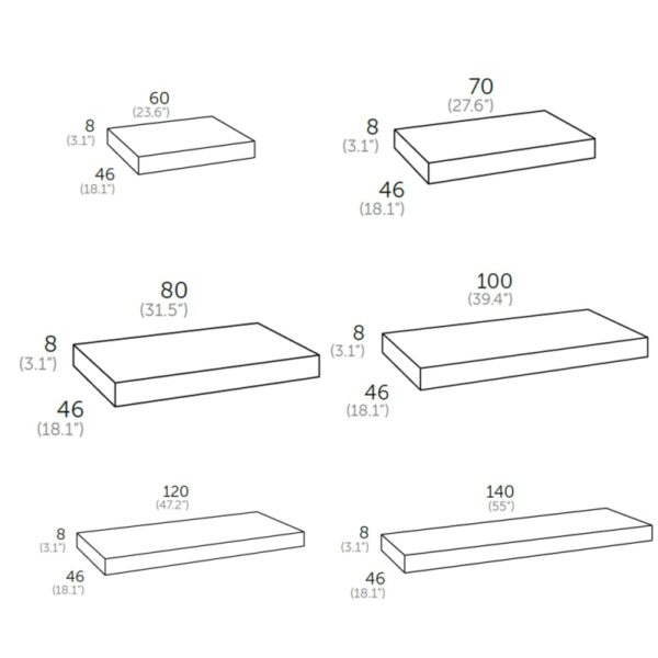 Conjunto mueble de baño Flow Coycama croquis 7