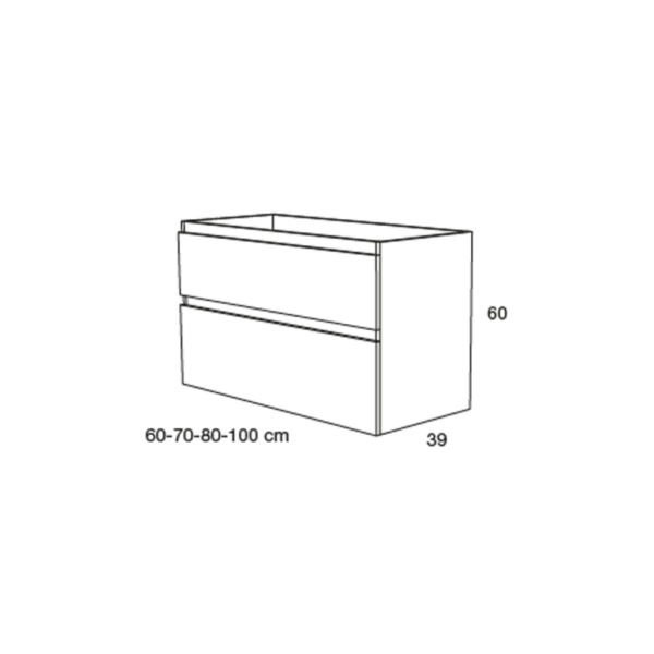 Mueble de baño de fondo reducido 39 cm Carmen Avila dos croquis 10