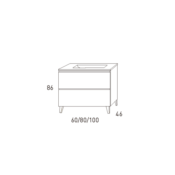 Mueble de baño Granada Visobath croquis 14