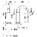 Grifo de bidé Cuadro Tres croquis 1