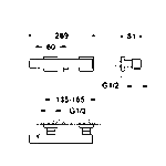 Grifo de ducha Cuadro Tres croquis 2