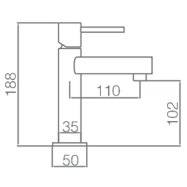 Grifo de lavabo Moscú Imex croquis 2