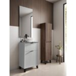Conjunto mueble de baño fondo reducido 35.5 cm con lavabo sobre encimera Midi Visobath principal 3