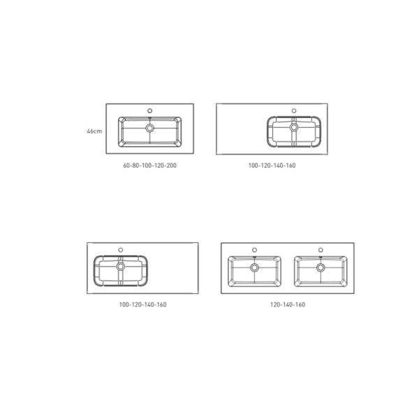 Lavabo encastrado Hasvik croquis 2
