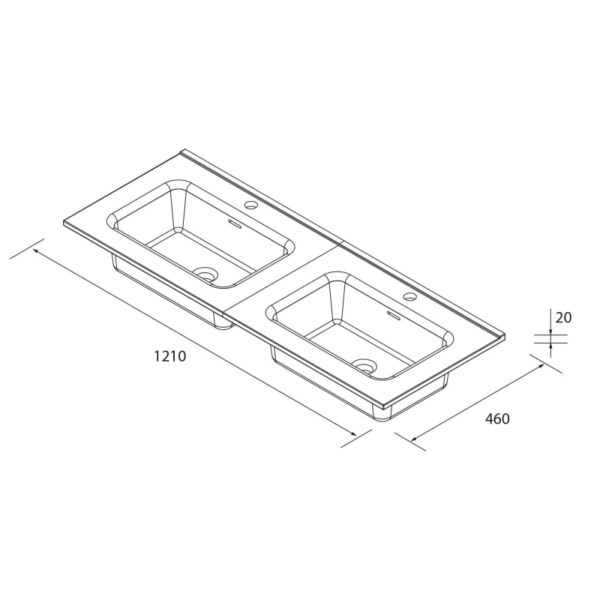 Conjunto mueble de baño Born Salgar croquis 7