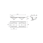 Conjunto mueble de baño Noja Salgar croquis 13