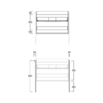 Mueble de baño Galsaky industrial Coycama croquis 11