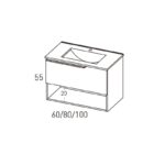 Conjunto mueble de baño Eleven Viso Bath croquis 9