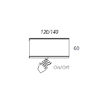 Espejo de baño con luz LED Tower Coycama croquis 4