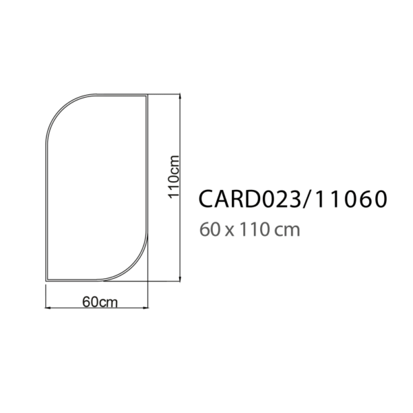 Espejo de baño con luz LED Cardiff Ledimex croquis 2
