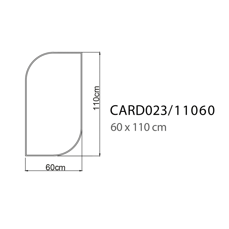 Espejo de baño con luz LED Cardiff Ledimex croquis 2