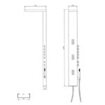 Columna de ducha hidromasaje Niagara GME croquis 1