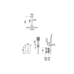 Conjunto de ducha empotrado Berlín Imex croquis 3