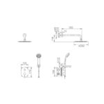 Conjunto de ducha empotrado Moscú Imex croquis 7
