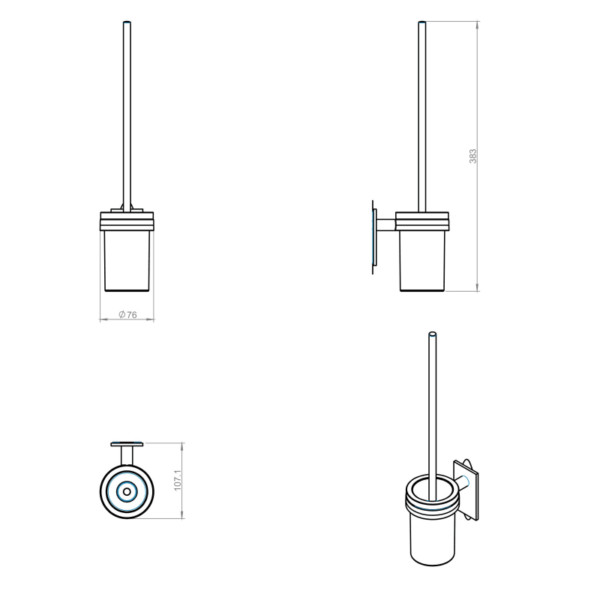 Conjunto de accesorios de baño Stick Cosmic croquis 10