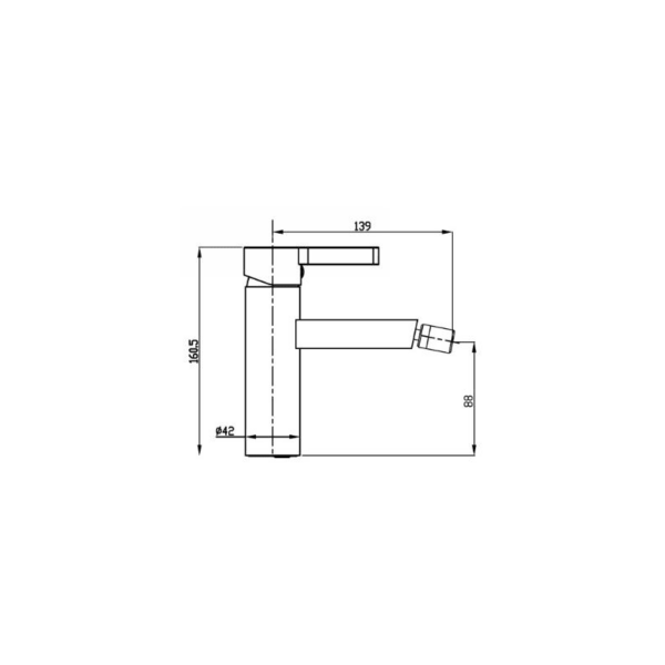 Grifo de bidé Fussion GME croquis 1