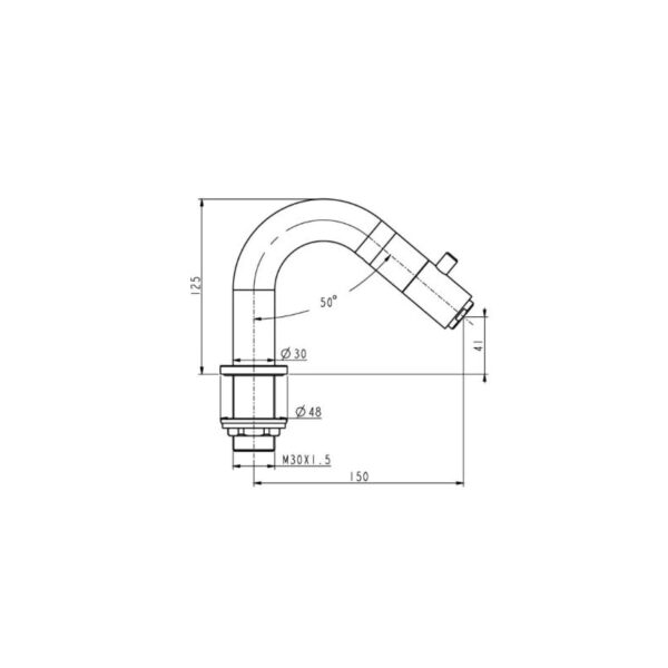Grifo de bidé IO GME croquis 1