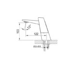 Grifo de lavabo Atrio GME croquis 2