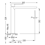Grifo de lavabo Loft Tres croquis 1