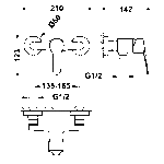 Grifo de ducha Base Tres croquis 1