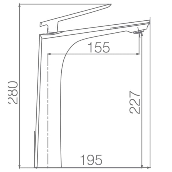 Grifo de lavabo Escocia Imex croquis 1
