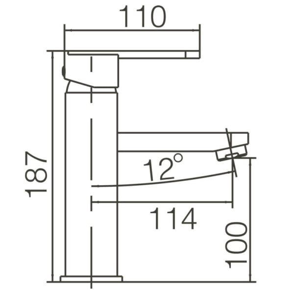 Grifo de lavabo Roma Imex croquis 5