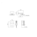 Conjunto de ducha empotrado Hidra Imex croquis 9