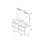 Conjunto mueble de baño Vitale Royo croquis 6