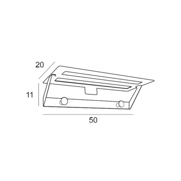 Toallero de baño con repisa Luxor Manillons Torrent croquis 2