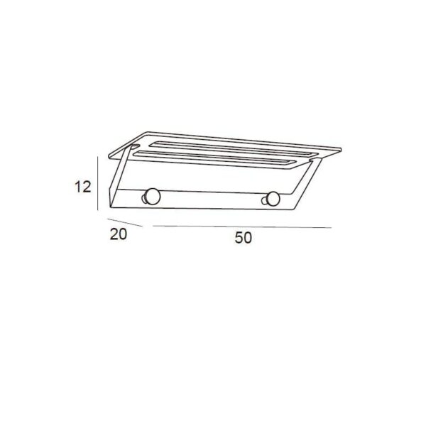 Toallero de baño con repisa Natura 1900 Manillons Torrent croquis 1