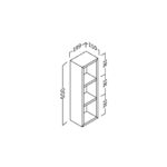 Estante de baño Landes Coycama croquis 4