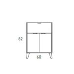 Conjunto mueble de baño fondo reducido 35.5 cm Midi Visobath croquis 4