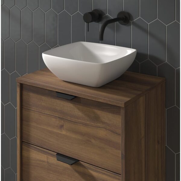 Conjunto mueble de baño fondo reducido 35.5 cm con lavabo sobre encimera Midi Visobath detalle 13
