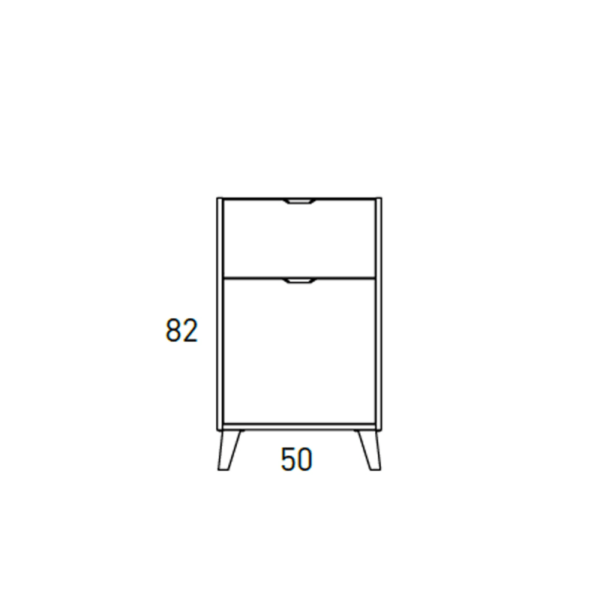 Conjunto mueble de baño fondo reducido 35.5 cm con lavabo sobre encimera Midi Visobath croquis 15