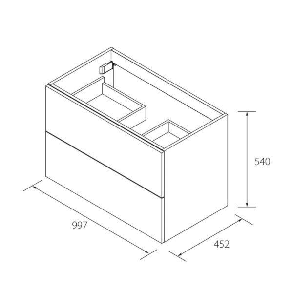 Conjunto mueble de baño Morai Salgar croquis 15