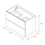 Conjunto mueble de baño Morai Salgar croquis 14