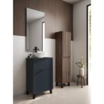 Conjunto mueble de baño fondo reducido 35.5 cm con lavabo sobre encimera Midi Visobath principal 2