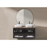 Conjunto mueble de baño frente cristal a rayas Koba Sanchís principal 0