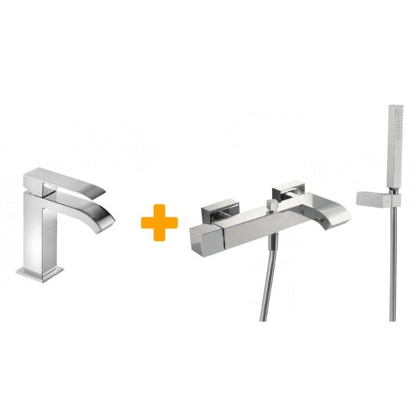 Pack grifo de lavabo + grifo de bañera Cuadro de Tres principal 0