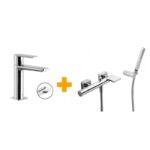 Pack grifo de lavabo + grifo de bañera Loft de Tres principal 0