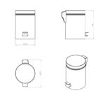 Papelera de baño Architect Cosmic croquis 5