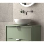 Conjunto mueble de baño fondo reducido 35.5 cm con lavabo sobre encimera Midi Visobath detalle 14