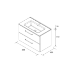 Conjunto mueble de baño Morai Salgar croquis 8